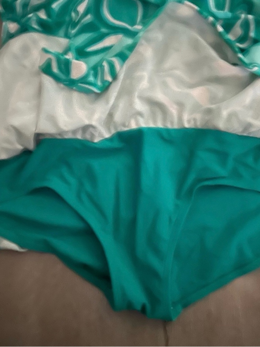 Women’s Beach Bay Plus Size Blue And Green Bathing Suit Size 18W - Picture 3 of 5